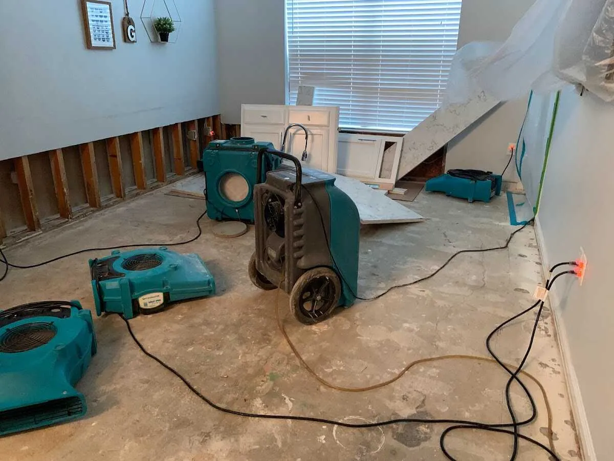 Dehumidifier in flood-cut room for Water Extraction & Removal in Manhattan Beach